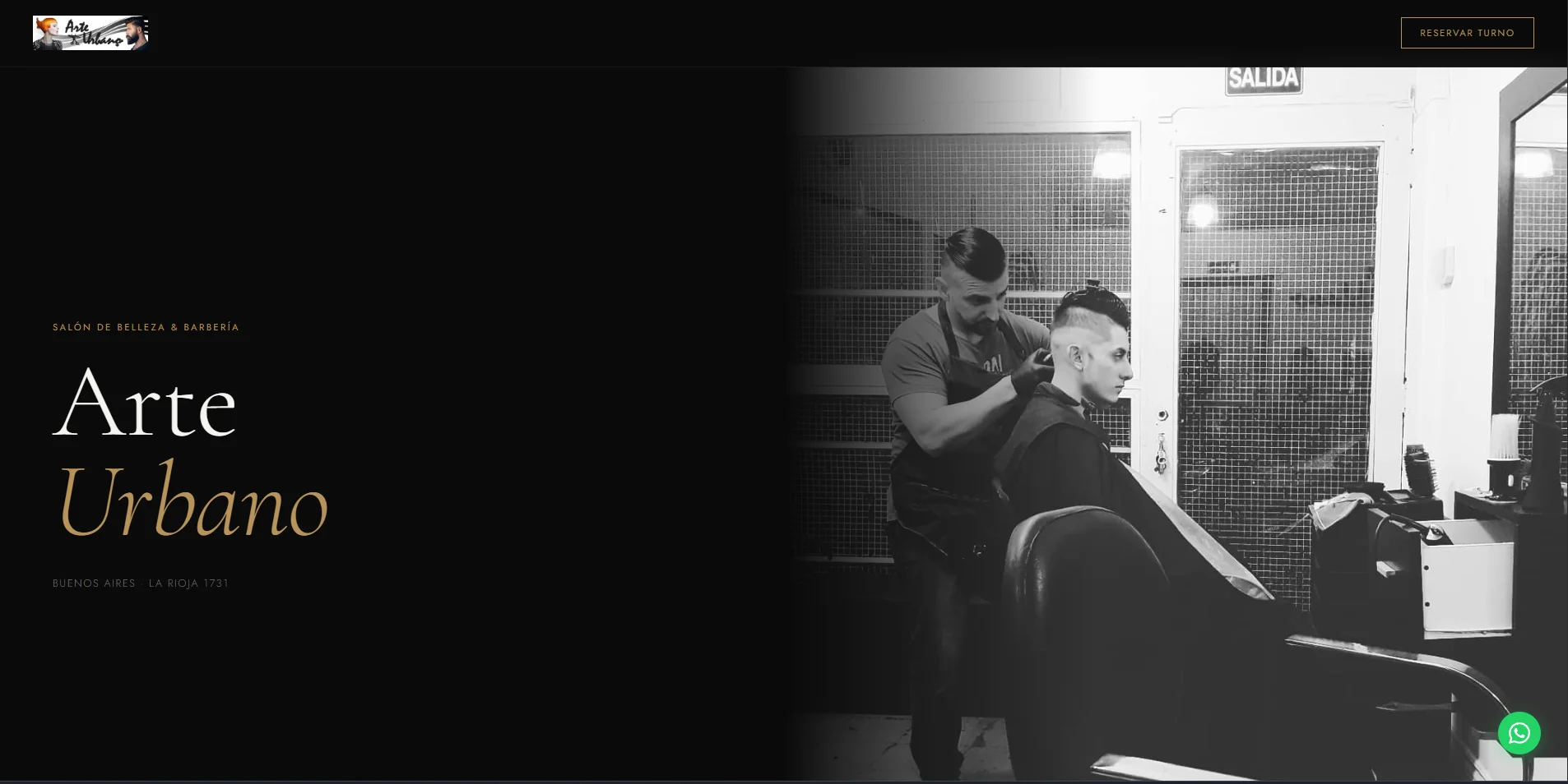 Arte Urbano: Sitio institucional para salón de belleza y barbería