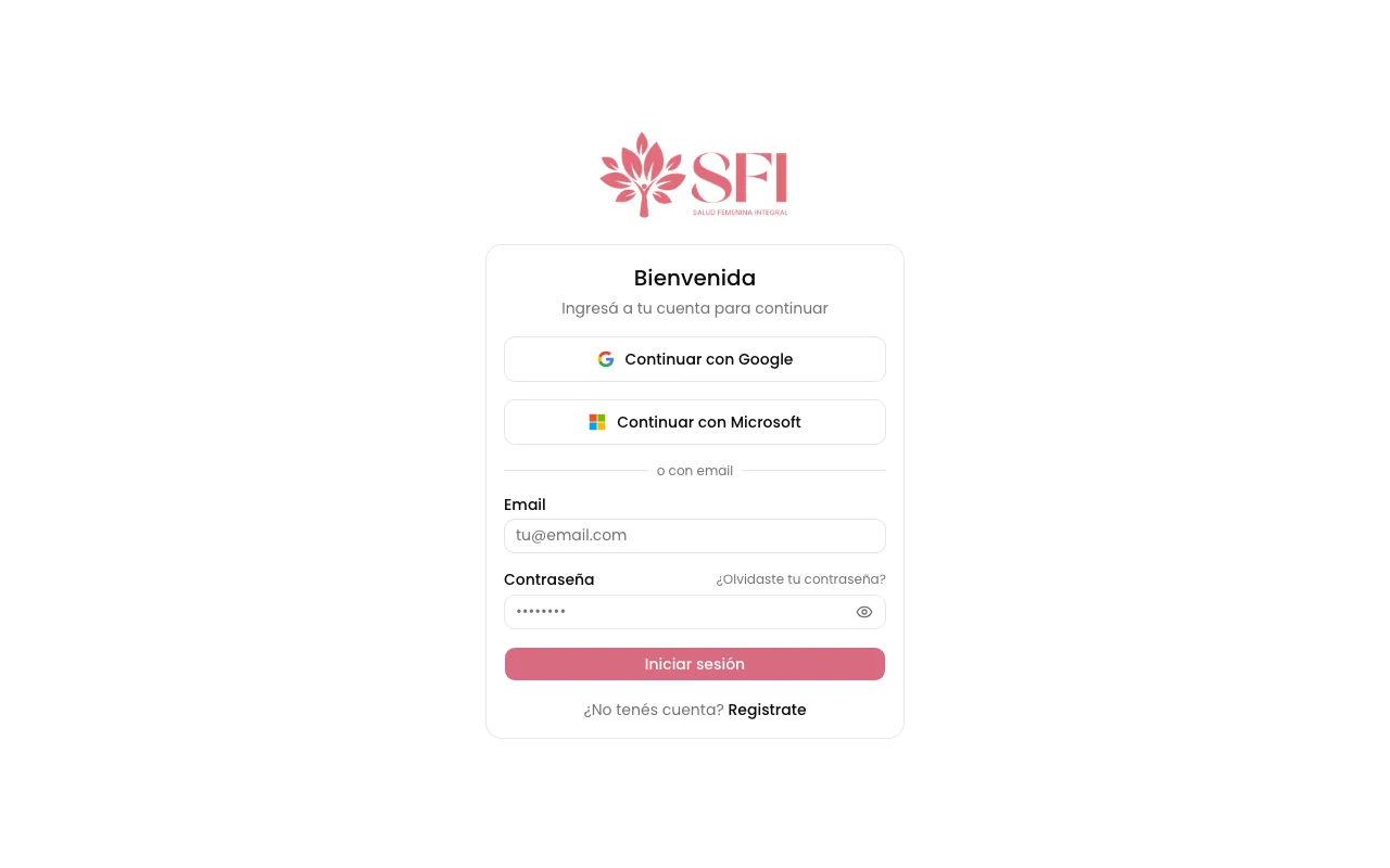 Sistema de turnos — Salud Femenina Integral