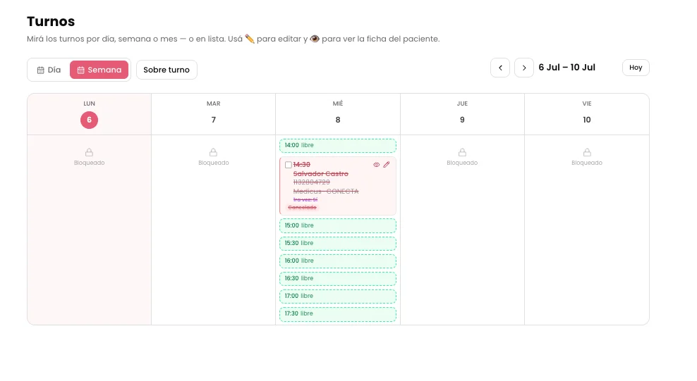 Configuración del establecimiento